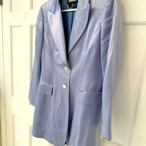 DKNY periwinkle Blue silk blazer never worn -size 6